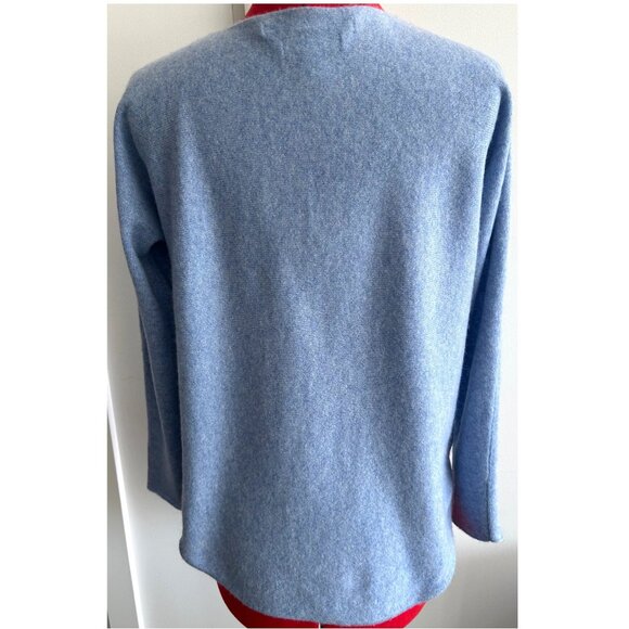 Max Studio Sky Blue Cashmere Sweater Sz M - Picture 2 of 8